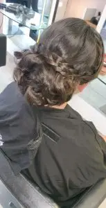 woman with braided updo
